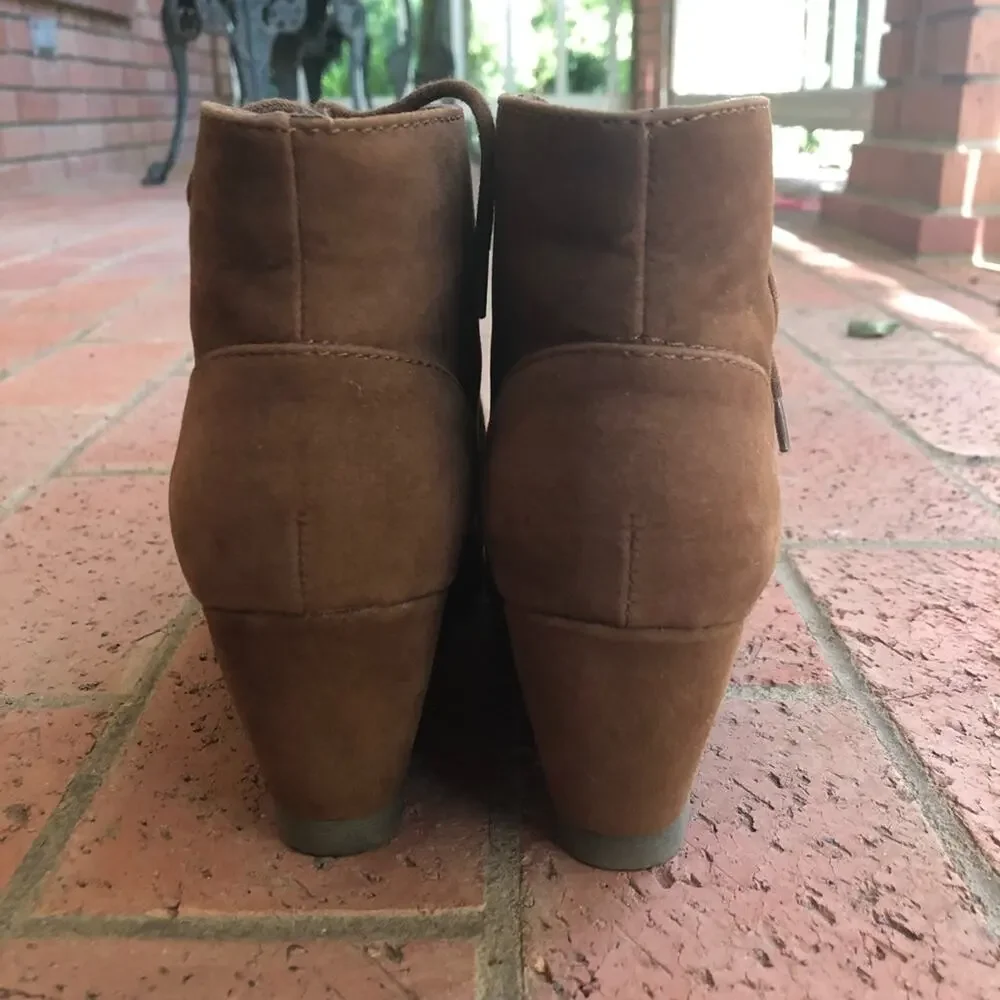 Madden Girl suede oxford wedge heels